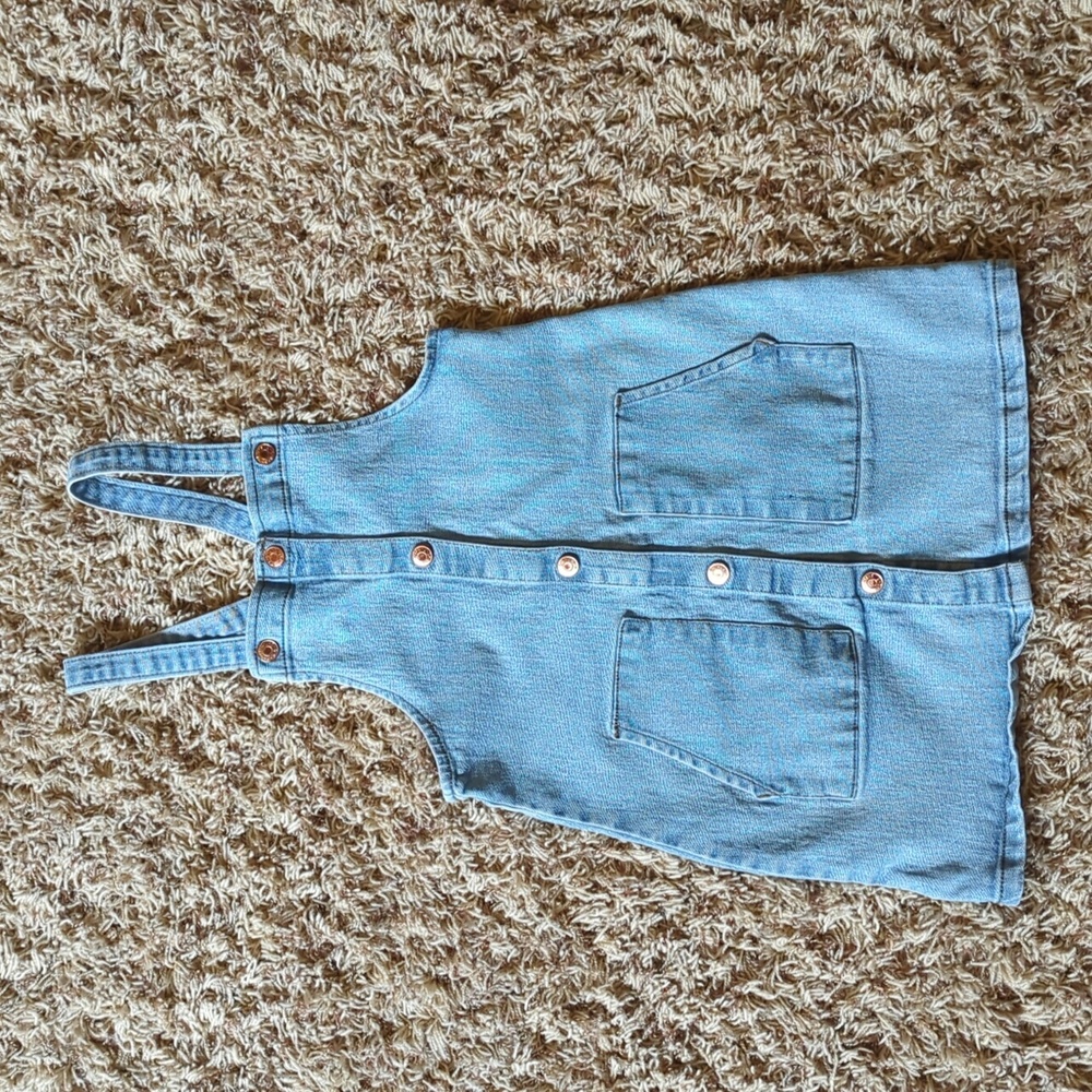 BCBG denim jean overall dress